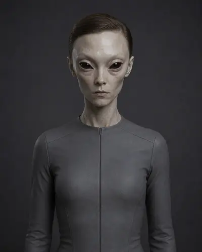 Artistic depiction of a human-alien Hybrid