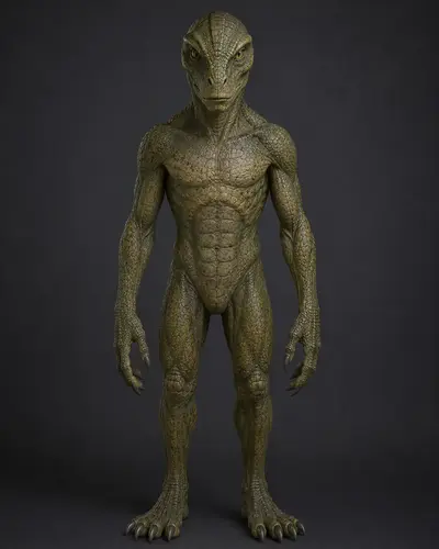 Artistic depiction of a Reptilian alien