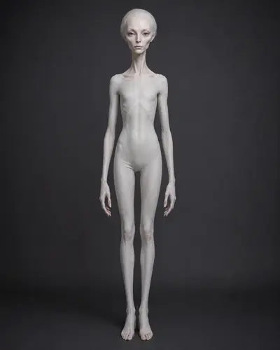 Artistic depiction of a Tall White alien